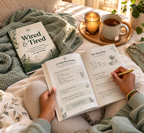 Wired &amp; Tired: A Sleep Reset for Brains That Won't Shut Up (40-Page Digital Guide)